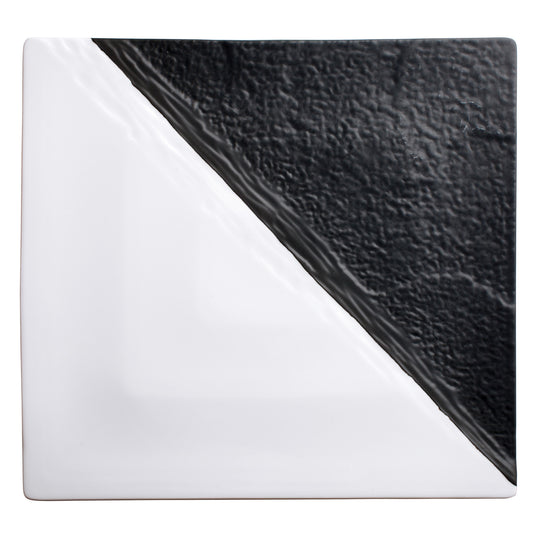 WDP023-205 - Visca Porcelain Square Platter, Black & White - 13"