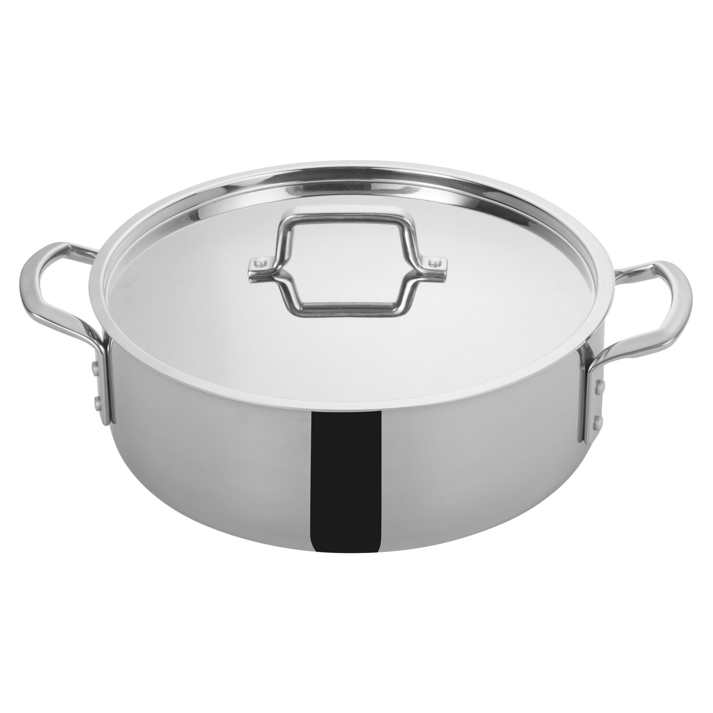 TGBZ-12 - Tri-Gen Tri-Ply Stainless Steel Brazier with Cover - 12 Quart