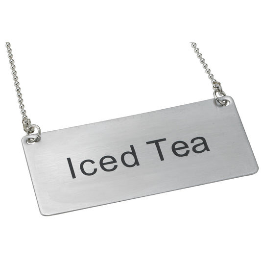 SGN-205 - Chain Sign, Stainless Steel - Iced Tea