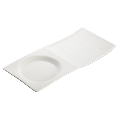 WDP012-102 - 10-1/2" x 5" Porcelain Tray, Bright White, 24 pcs/case