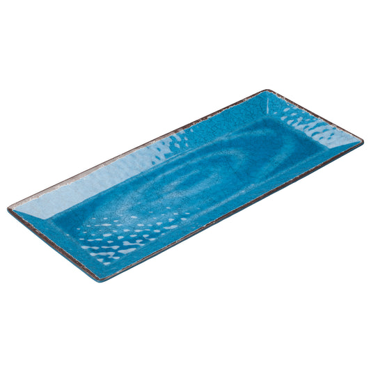 WDM001-408 - 19" x 8" Melamine Rectangular Plate, Blue, 24pcs/case