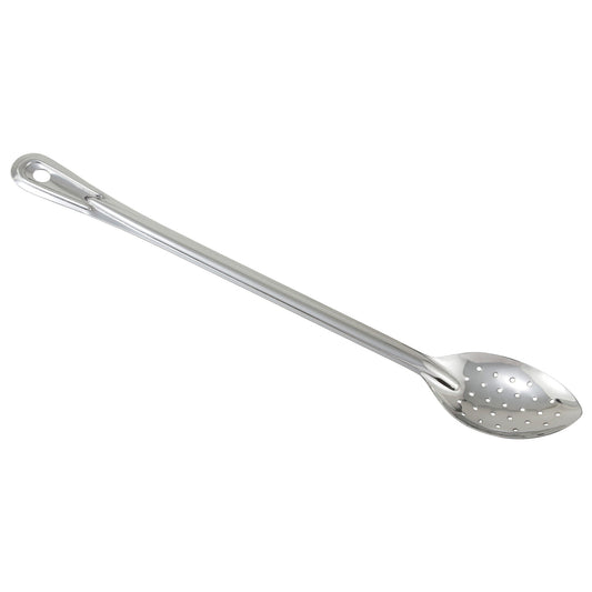 BSPN-18 - Winco Prime One-piece Stainless Steel Basting Spoon, NSF - Perforated, 18"