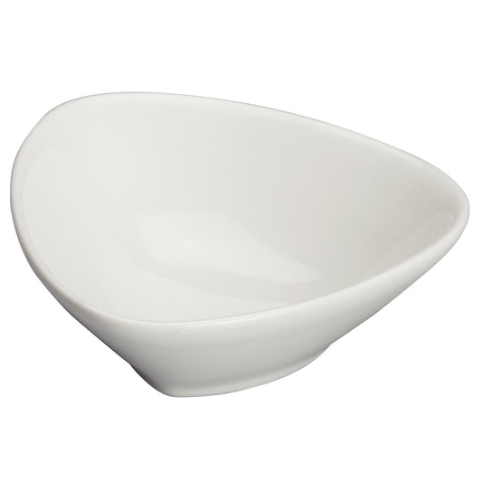 WDP021-102 - 3-7/8" Porcelain Triangle Bowl, Bright White, 36 pcs/case