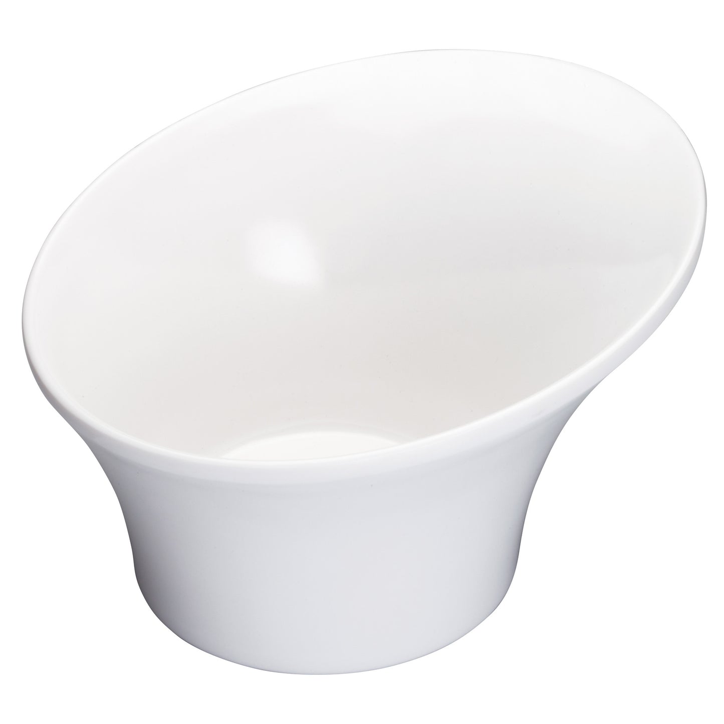 WDM004-202 - 7-1/4"Dia Melamine Angle Bowl, White, 24pcs/case
