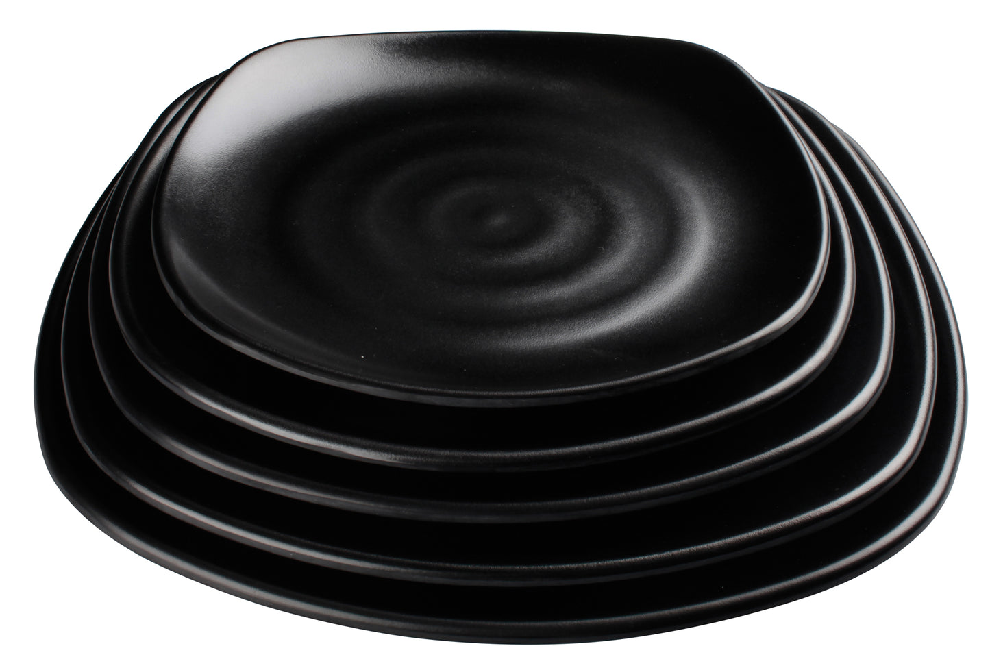 WDM013-301 - 8-3/4" Melamine Square Plate, Black, 24pcs/case