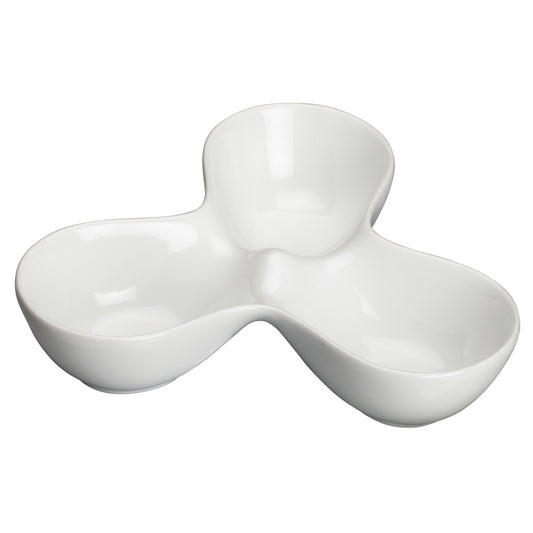WDP017-103 - 7-3/4" Porcelain Trio Caddy Bowl, Bright White, 24 pcs/case