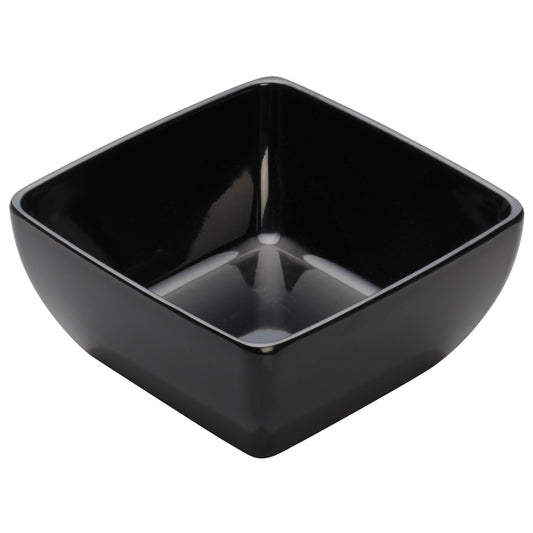 WDM009-304 - 7-1/2" Melamine Square Bowl, Black, 12pcs/case