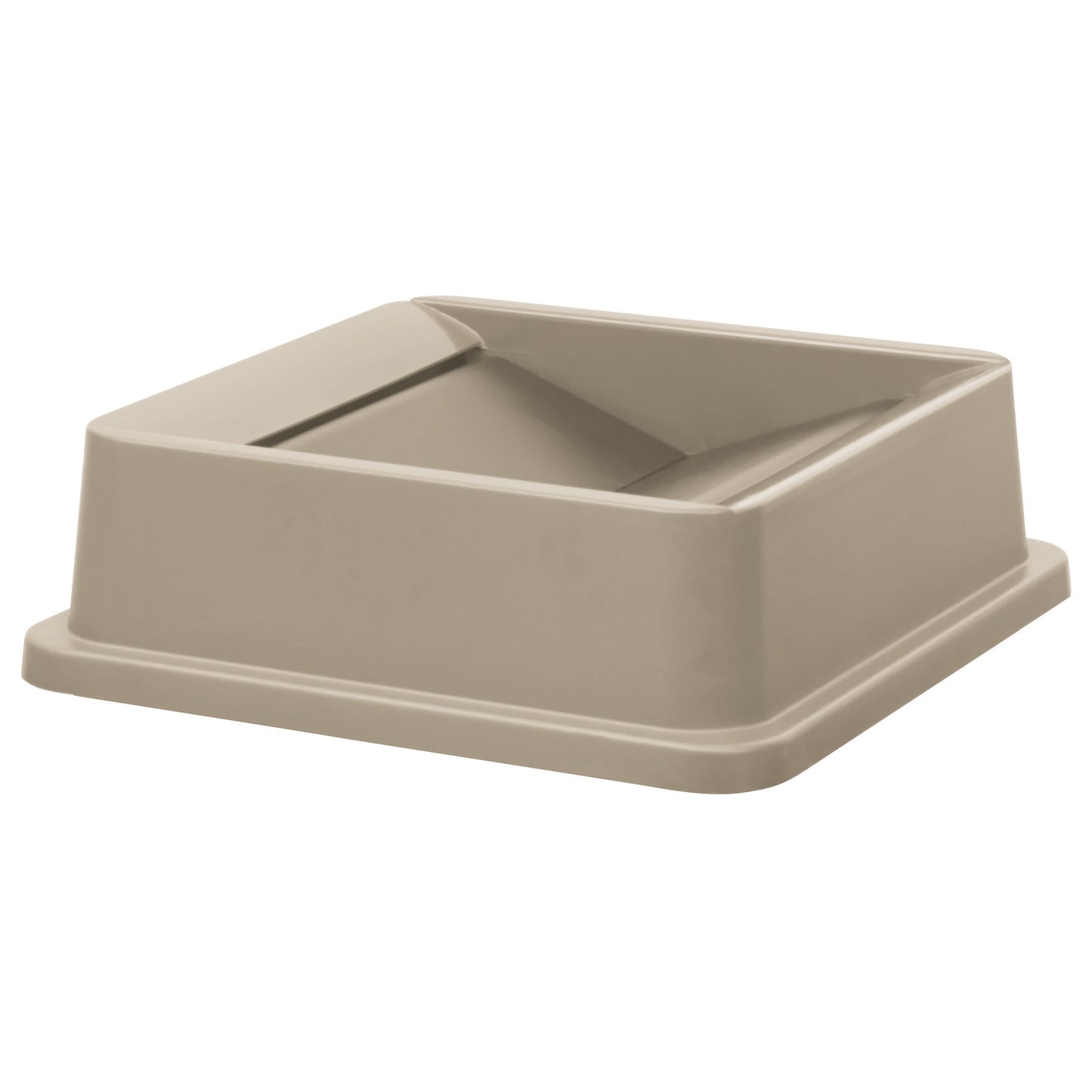 PTCSL-23BE - Tall Square Trash Can Lid, Swing - 23 Gallon, Beige