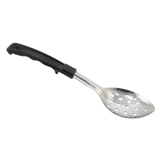 BHPN-11 - Winco Prime Basting Spoon with Stop-Hook ABS Handle - Perforated, 11"