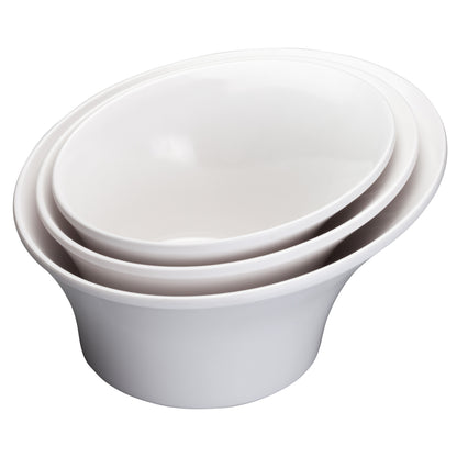 WDM004-201 - 6-1/2"Dia Melamine Angle Bowl, White, 24pcs/case