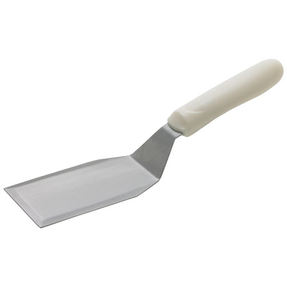 TWP-61 - Hamburger Turner w/Offset, White PP Hdl, 5-1/8" x 2-7/8" Blade