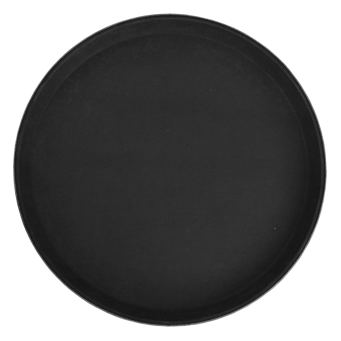 TFG-11K - Deluxe Fiberglass Tray, Non-slip, Round - 11", Black