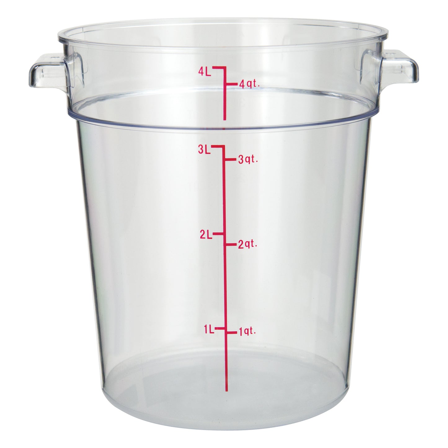 PCRC-4 - Round Storage Container, Clear Polycarbonate - 4 Quart