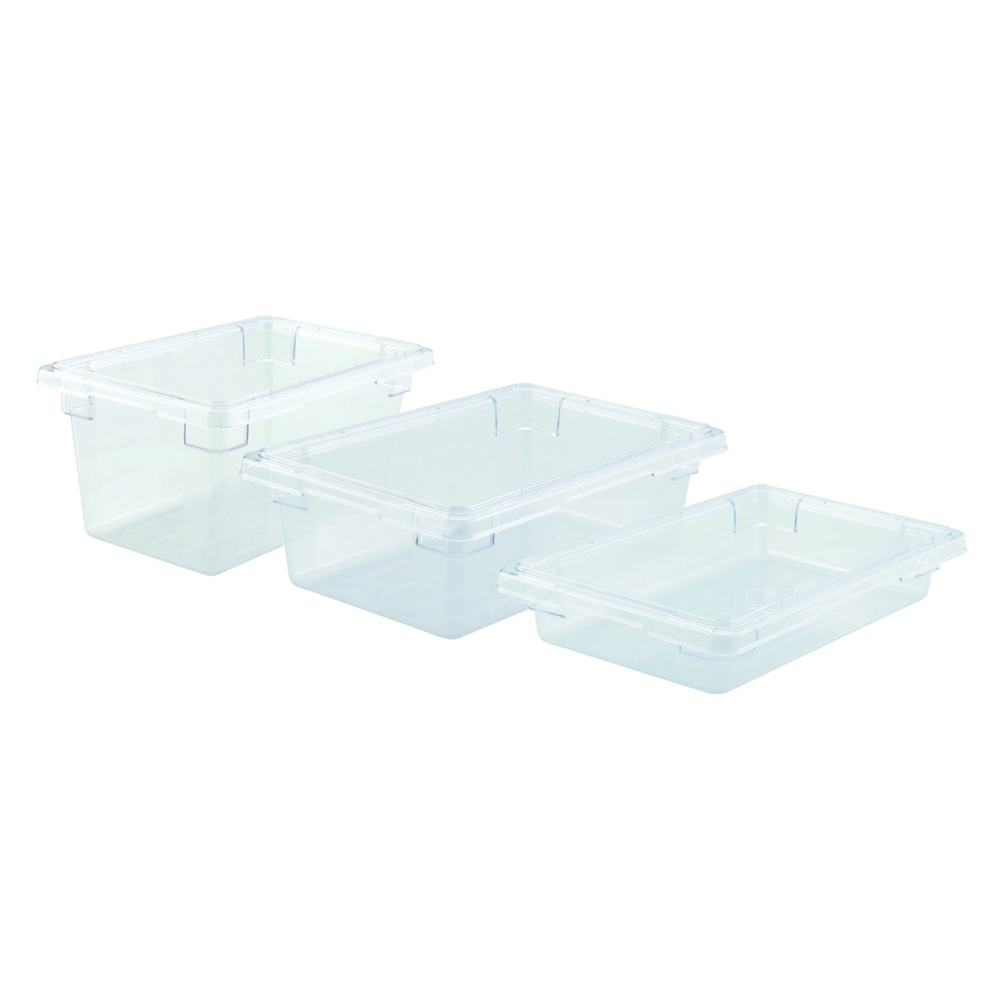 PFSH-3 - Food Storage Box, Clear Polycarbonate - Half, 3-1/2"