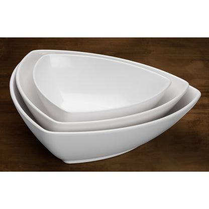 WDM005-202 - 8" Melamine Triangular Bowl, White, 24pcs/case