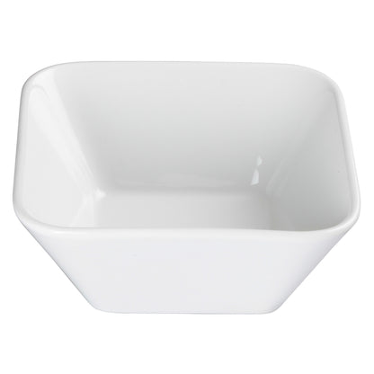 WDP008-102 - 6-1/4"Sq Porcelain Square Bowl, Bright White, 24 pcs/case