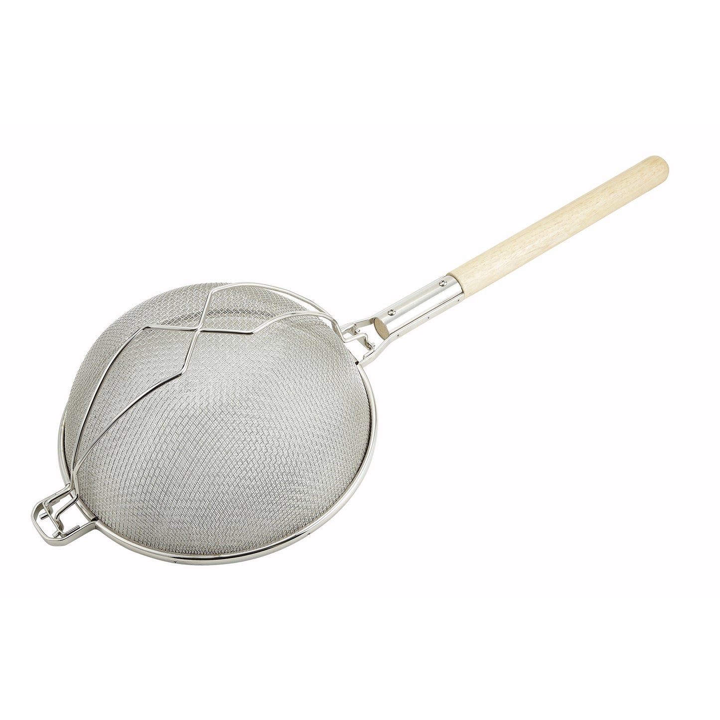 MST-12D - 12" Reinforced Double Mesh Strainer with Round Handle