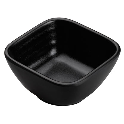 WDM017-301 - 2-5/8" Melamine Square Dish, Black, 48pcs/case