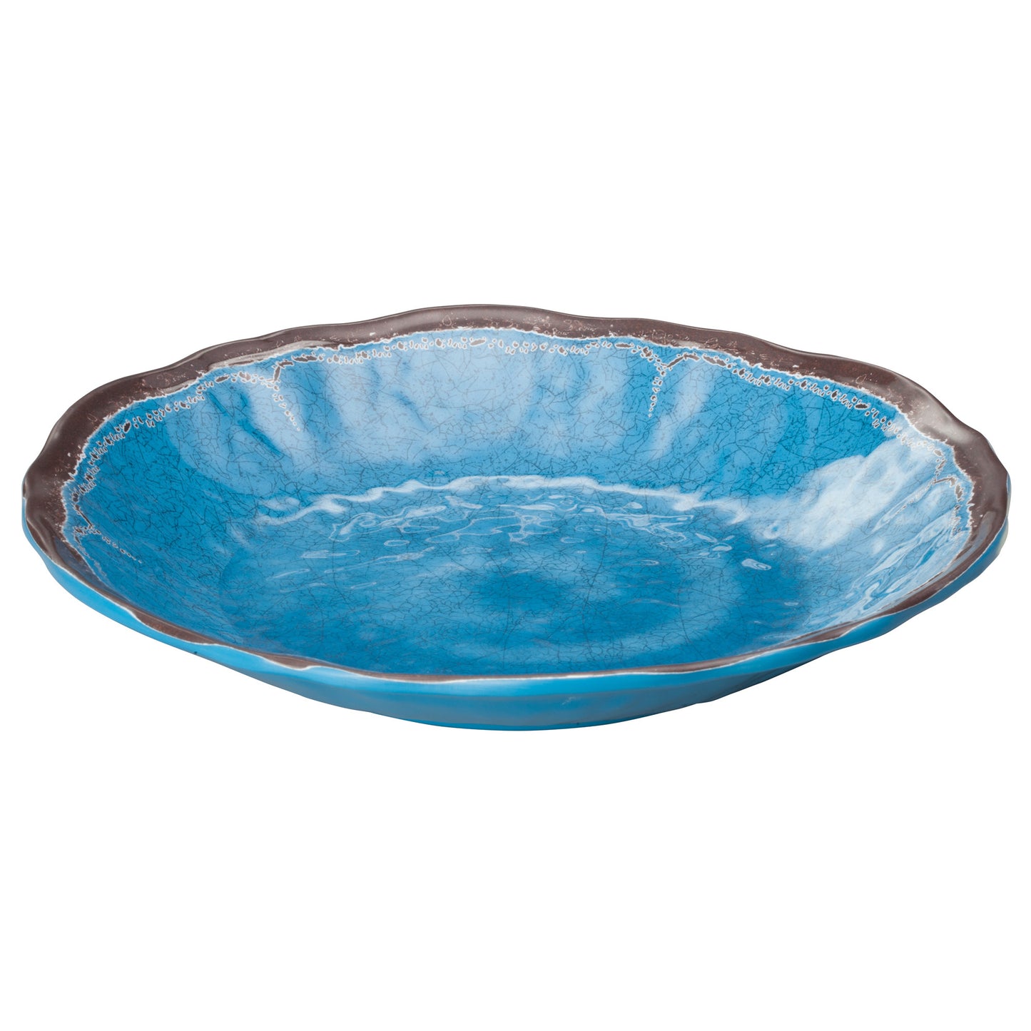 WDM001-405 - 9-5/8"Dia Melamine Hammered Deep Plate, Blue, 24pcs/case