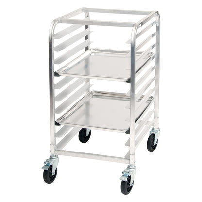 AWRK-10 - 10-Tier End-Load Sheet Pan Rack with Brakes - 3" Spacing - Welded