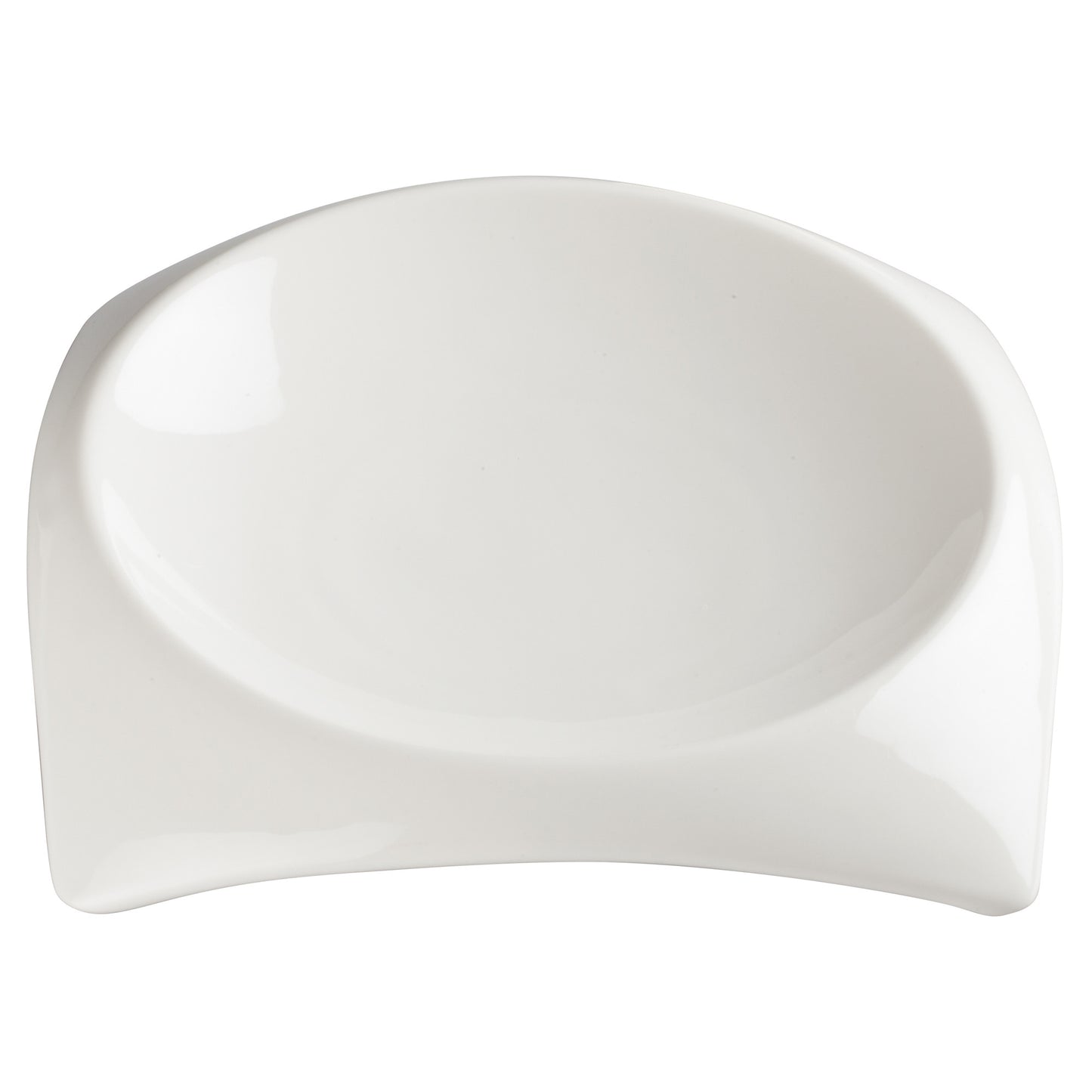 WDP005-102 - 7-3/4"Sq (6-3/4" Dia)Porcelain Square Deep Bowl, Bright White, 24 pcs/case