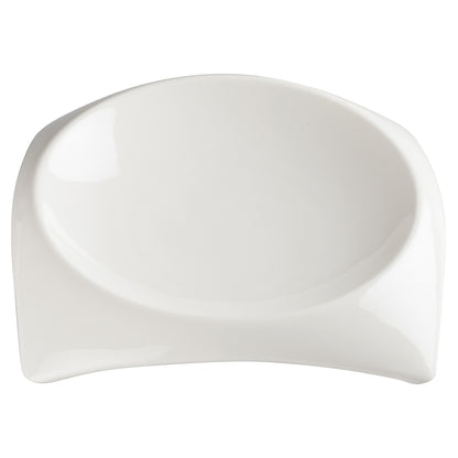 WDP005-102 - 7-3/4"Sq (6-3/4" Dia)Porcelain Square Deep Bowl, Bright White, 24 pcs/case