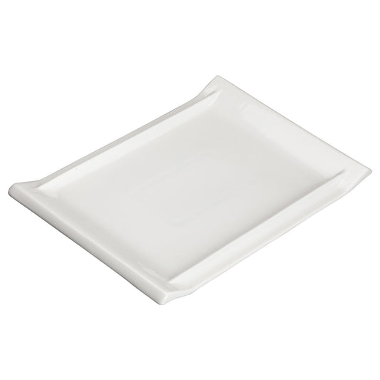 WDP017-111 - 10-1/8" x 7" Porcelain Rectangular Platter, Bright White, 24 pcs/case