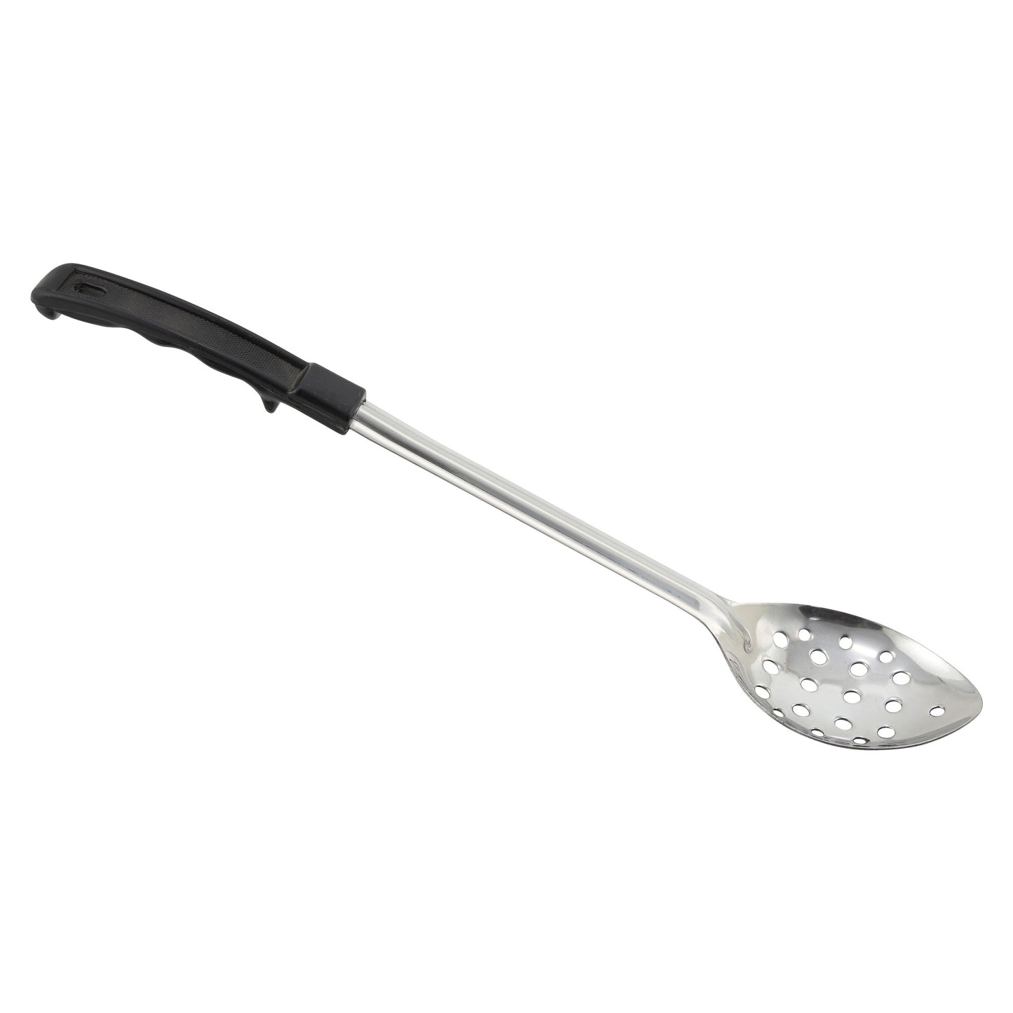BHPN-15 - Winco Prime Basting Spoon with Stop-Hook ABS Handle - Perforated, 15"