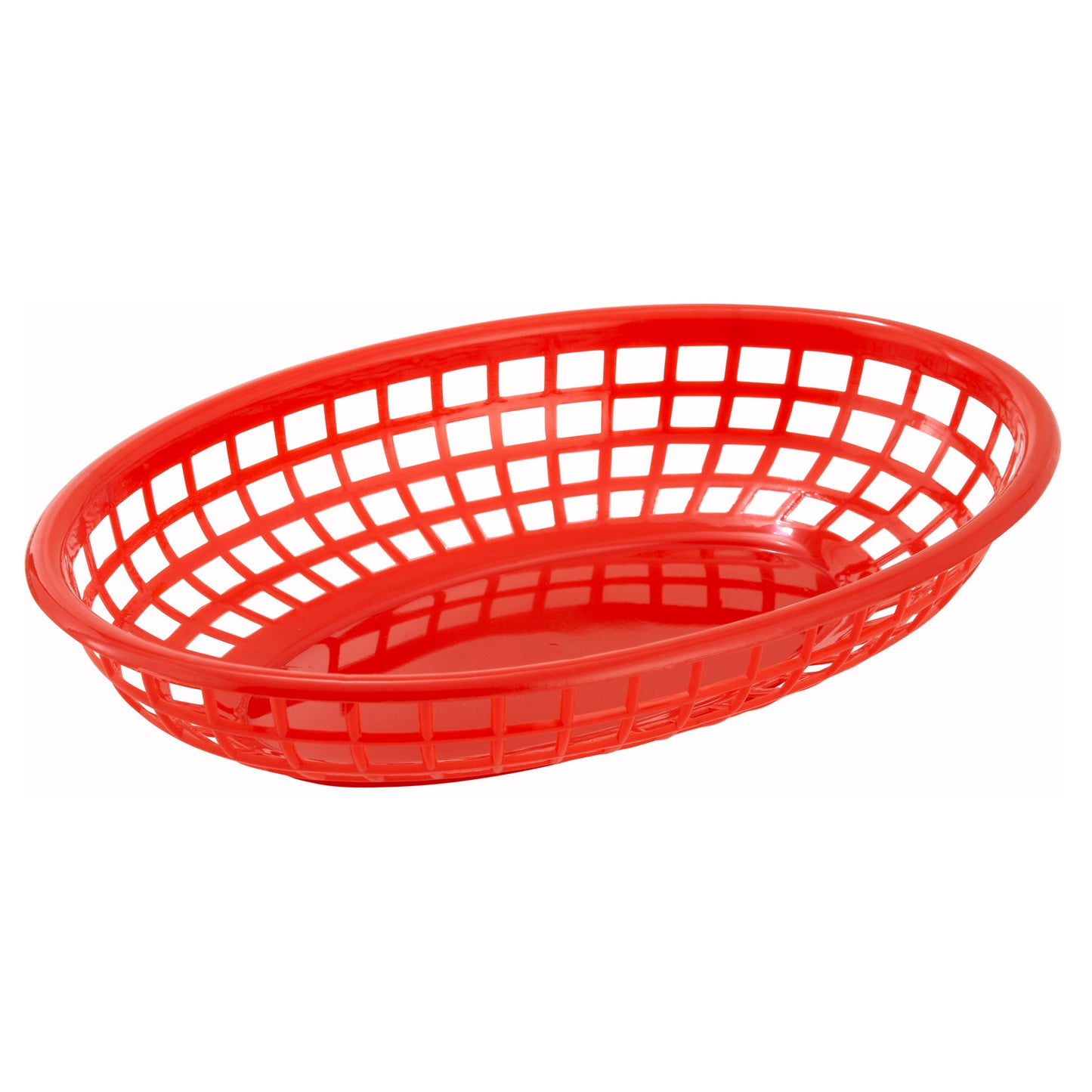 PFB-10R - Oval Fast Food Basket, 9-1/2" x 5" x 2" - Red