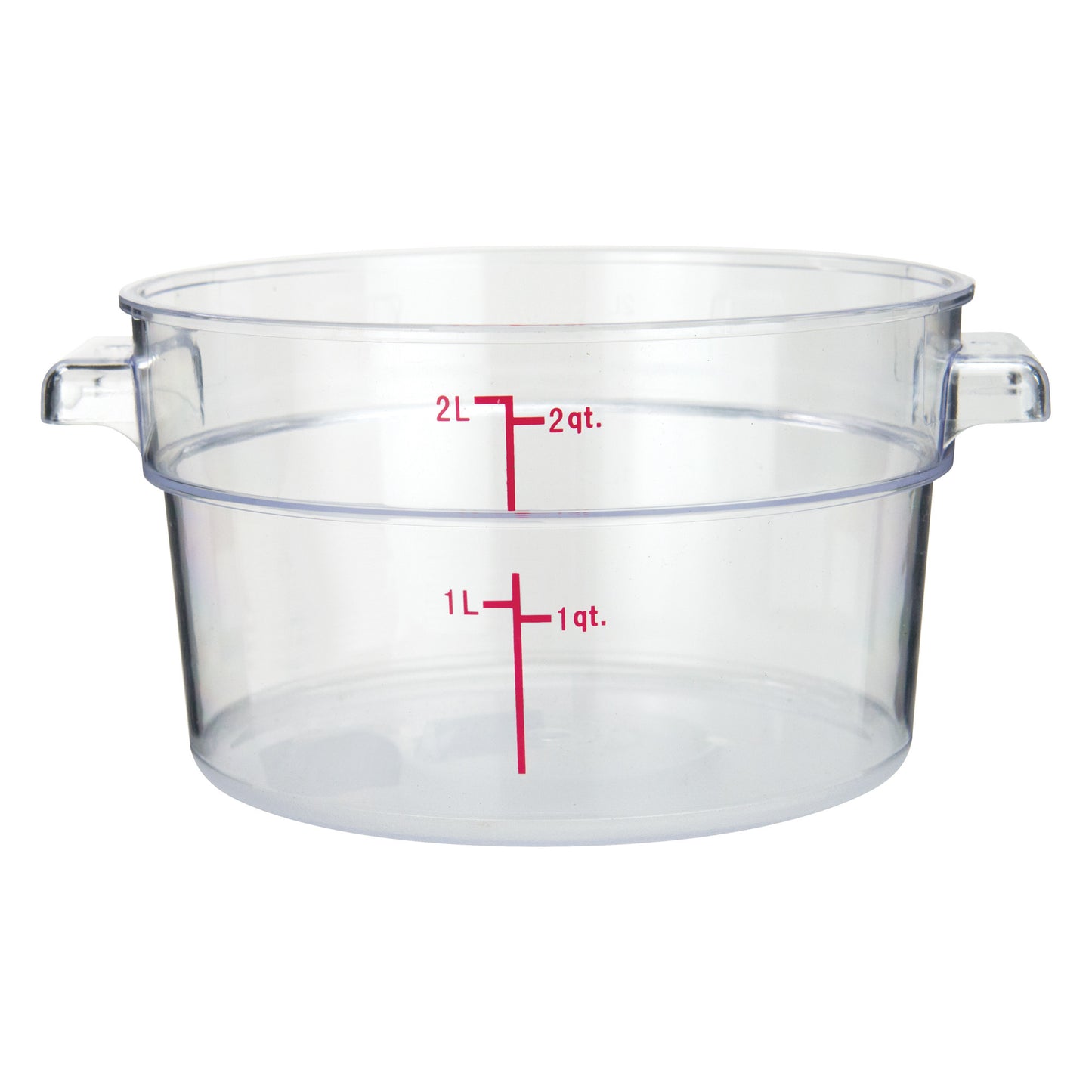 PCRC-2 - Round Storage Container, Clear Polycarbonate - 2 Quart