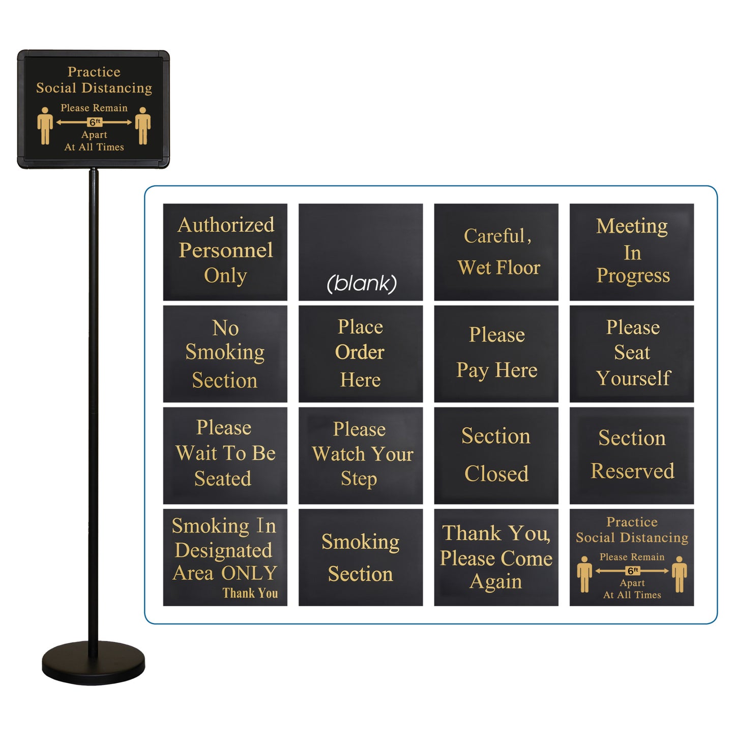 HTS-60K - 60" Hostess Sign with 16 Message Variations