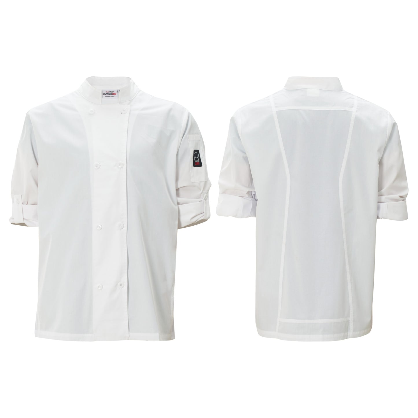 UNF-12WXXL - Ventilated Chef Jacket with Roll-Tab Sleeves, Tapered Fit