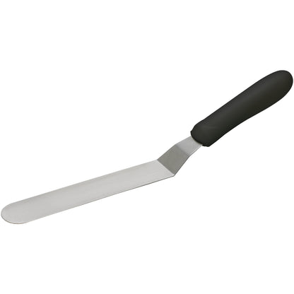 TKPO-7 - Spatula with Offset, Black Polypropylene Handle - 6-1/2" x 1-15/16"