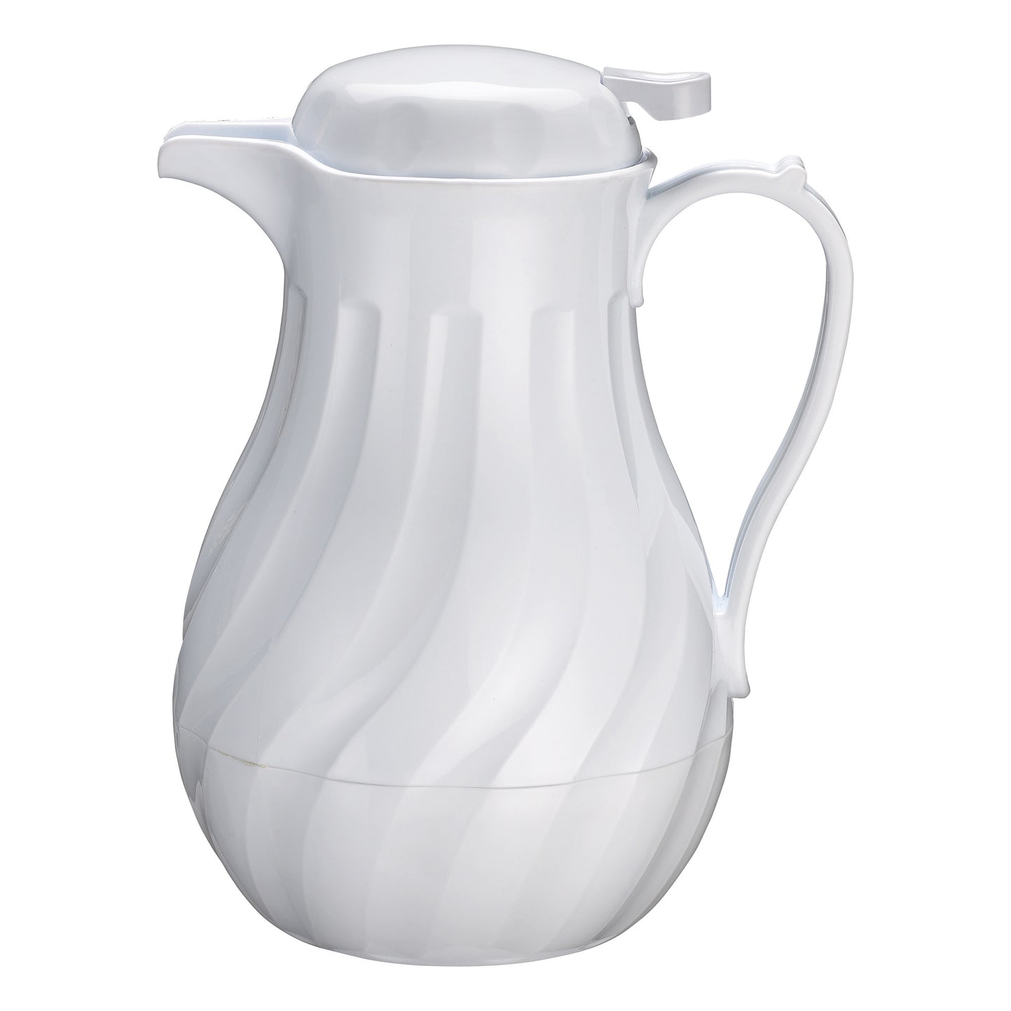 VSW-42W - Swirl Pattern Push Button Insulated Beverage Server - White, 42 oz