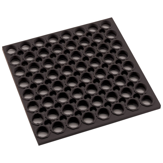 RBMH-35K-R - Rubber Floor Mat, 3' x 5' x 3/4", Straight Edge - Black, Rolled