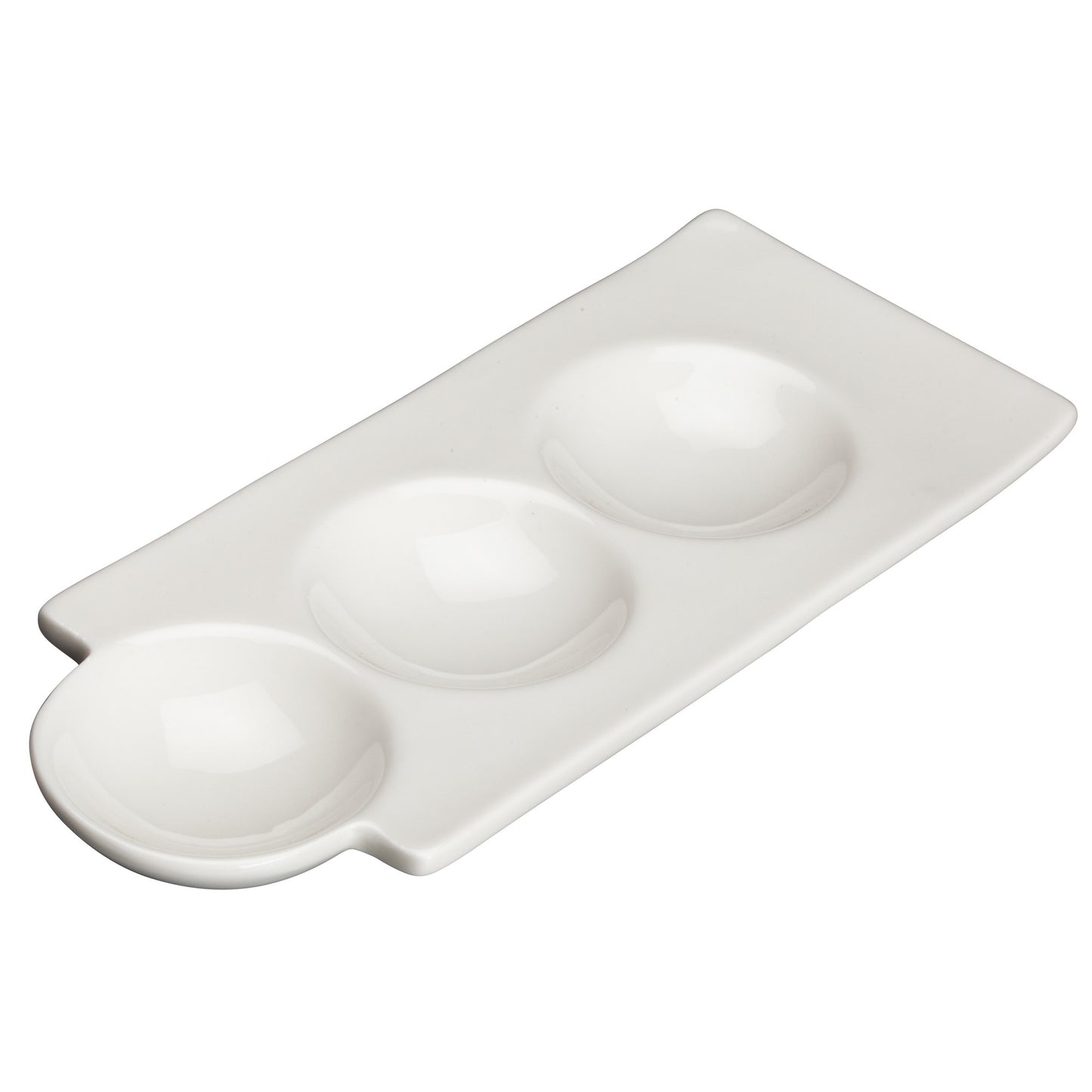WDP017-107 - 9-1/2" Porcelain Duo Dish, Bright White, 36 pcs/case