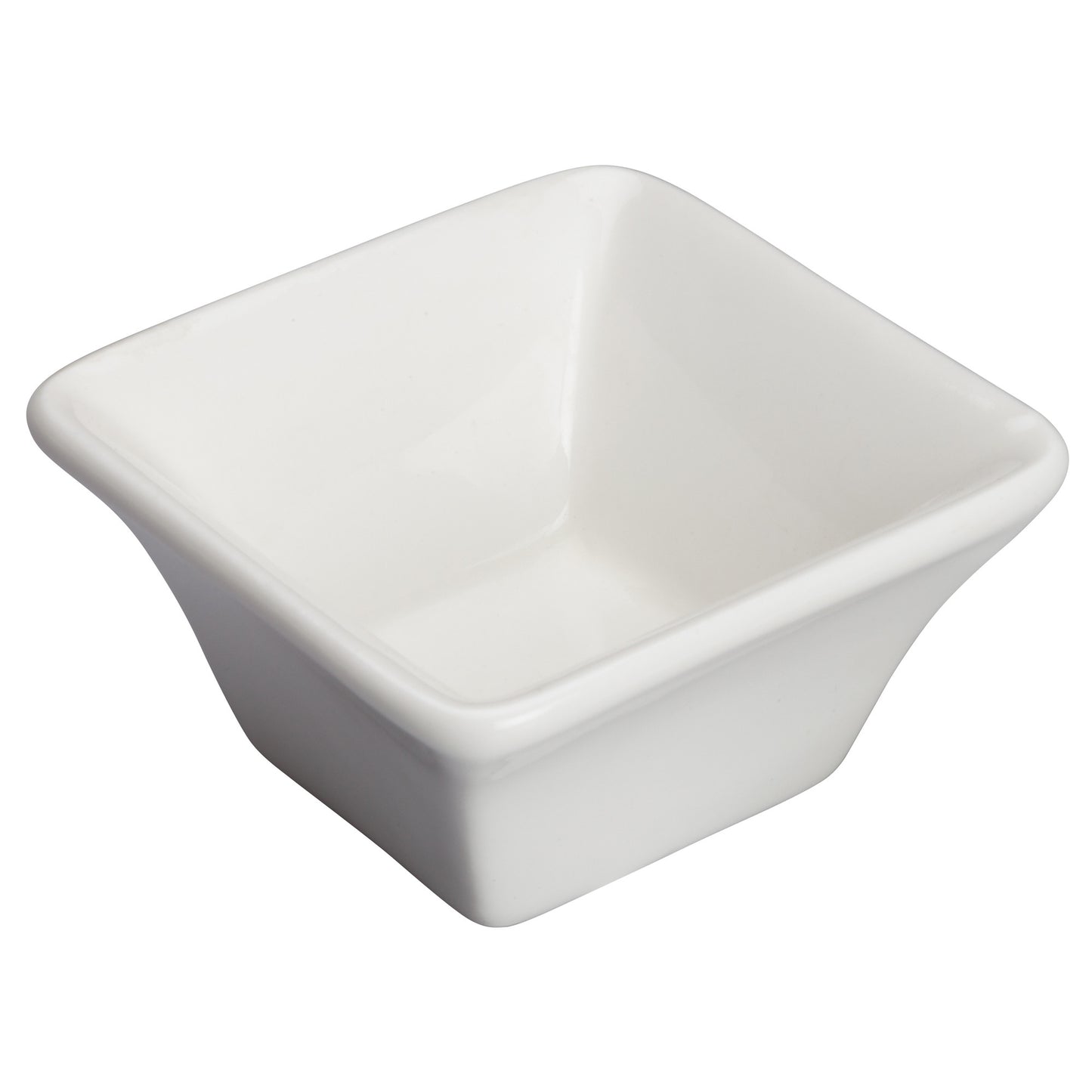 WDP021-104 - 2-1/2" Porcelain Square Mini Bowl, Bright White, 36 pcs/case