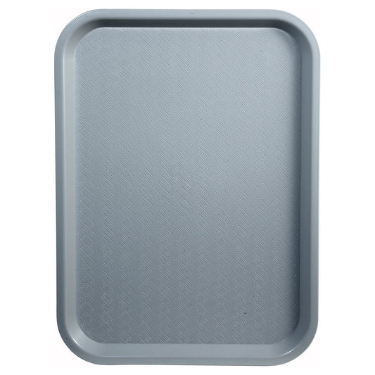 FFT-1418E - High Quality Plastic Cafeteria Tray - 14 x 18, Gray