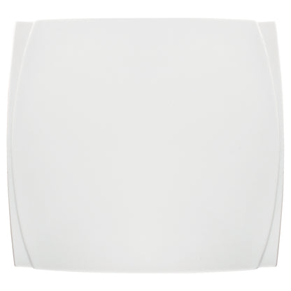 WDP009-102 - 10-1/2"Sq Porcelain Square Plate, Bright White, 12 pcs/case