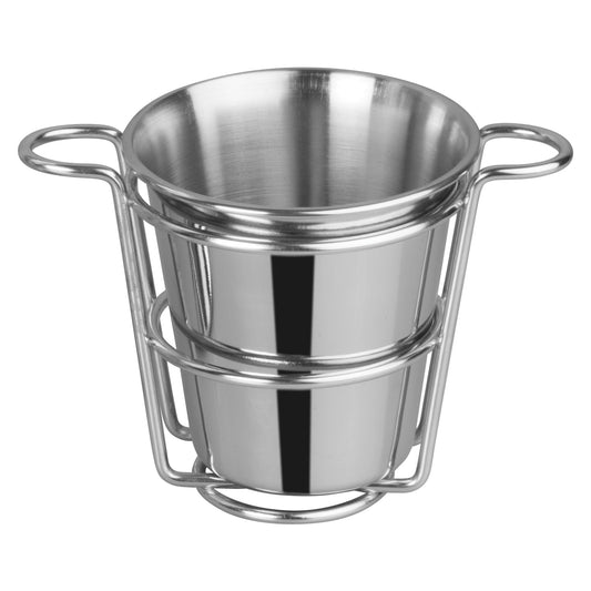 SFCW-4S - Stainless Steel Fry Cup with Wire Holder