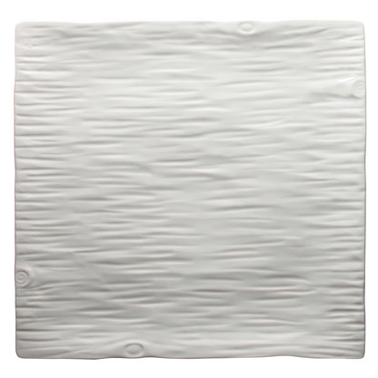 WDP002-206 - Dalmata Porcelain Square Platter, Creamy White - 12"