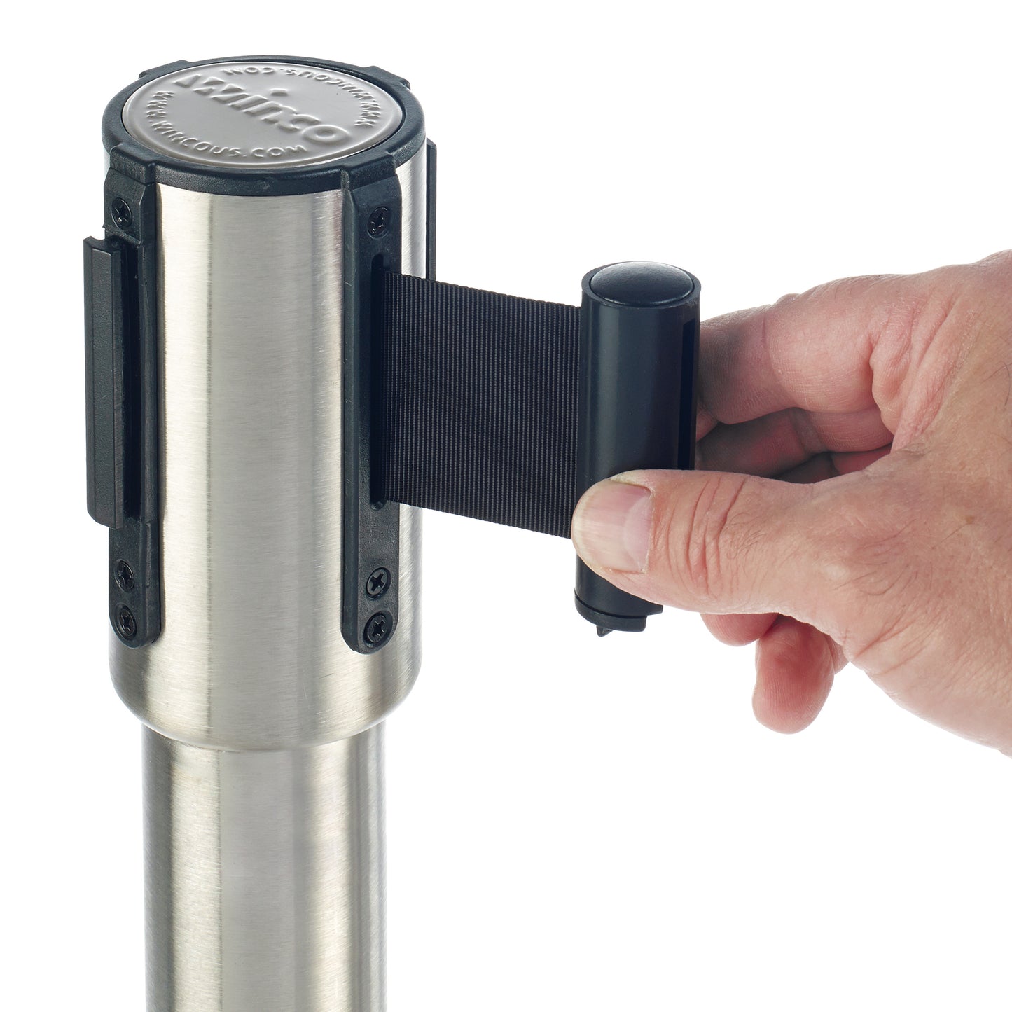 CGS-38S - Stanchion Post with Retractable Belt - Stainless