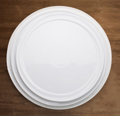 WDP007-102 - Mazarri 11" Dia Porcelain Round Plate - Bright White (12 pieces/case)
