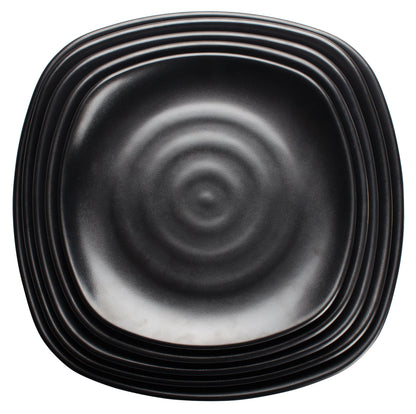 WDM013-302 - 9-3/4" Melamine Square Plate, Black, 24pcs/case