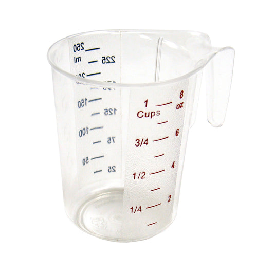 PMCP-25 - Polycarbonate Measuring Cup with Color Graduations - 1 Cup