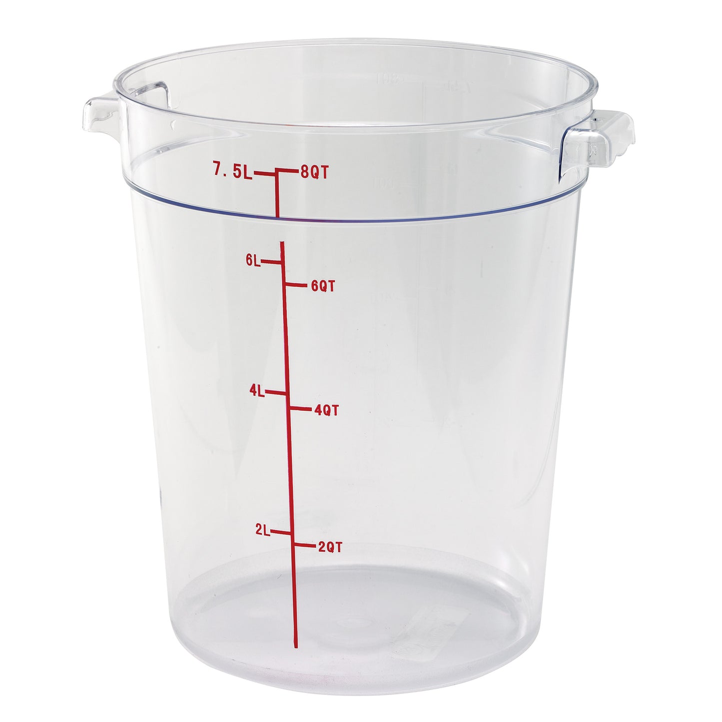 PCRC-8 - Round Storage Container, Clear Polycarbonate - 8 Quart