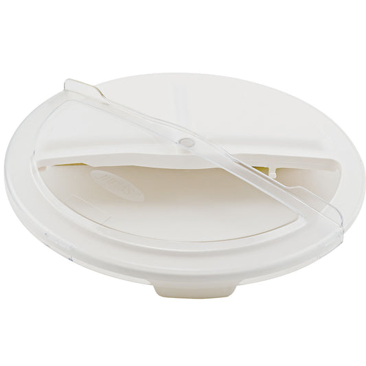 FCW-32RC - Polycarbonate Rotating Lids for White Containers - 32 Gallon