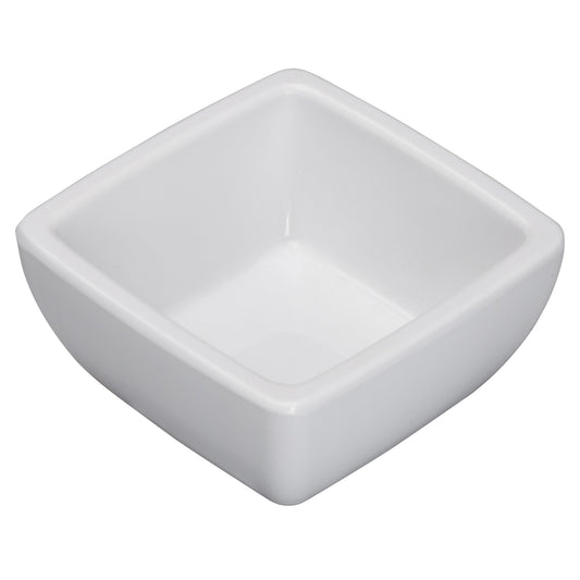 WDM009-201 - 2-1/2" Melamine Square Mini Bowl, White, 48pcs/case