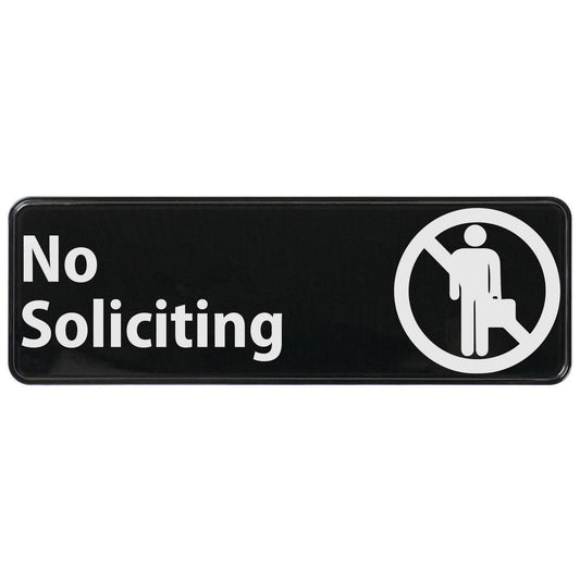 SGN-336 - Information Signs, 9"W x 3"H - SGN-336 - No Soliciting
