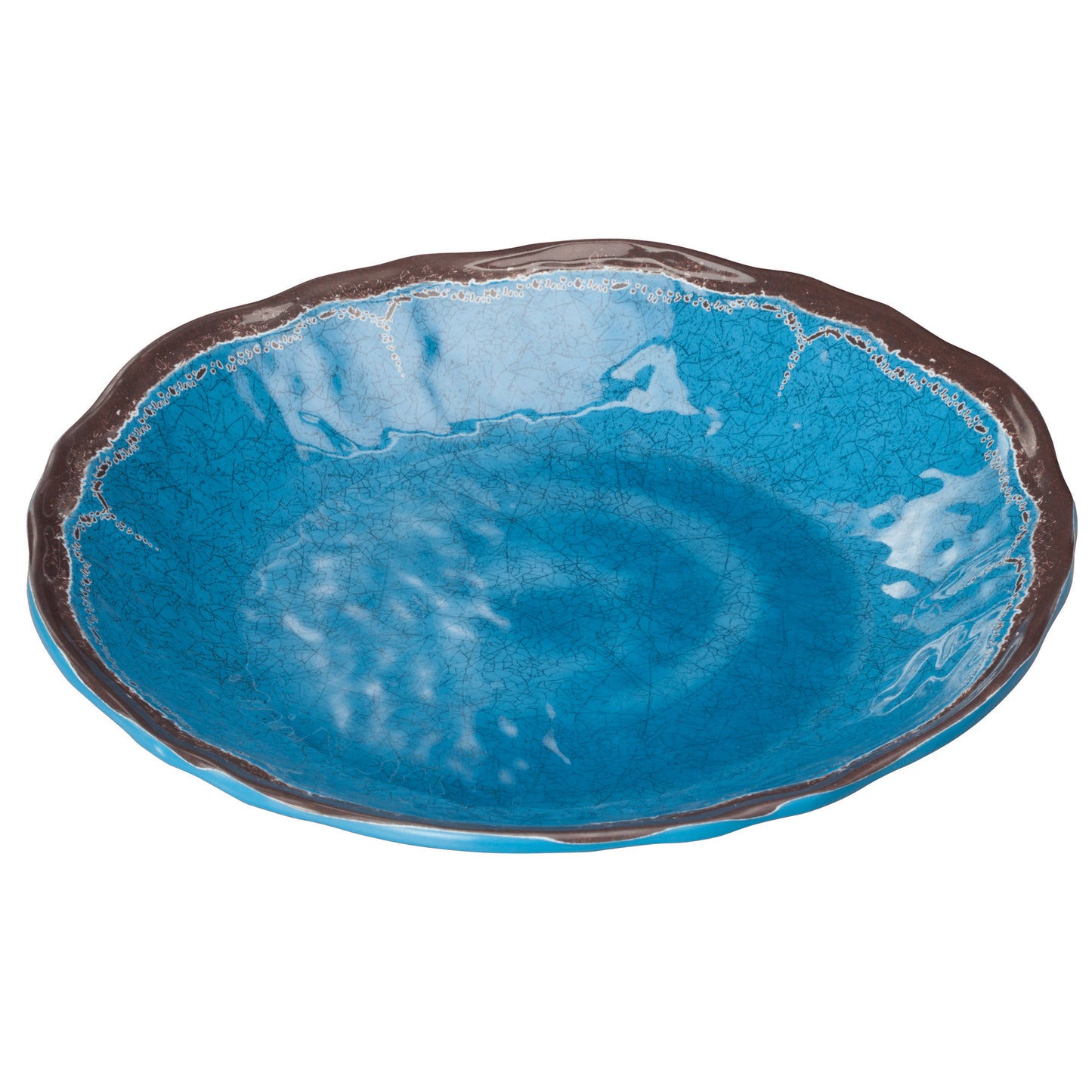 WDM001-405 - 9-5/8"Dia Melamine Hammered Deep Plate, Blue, 24pcs/case